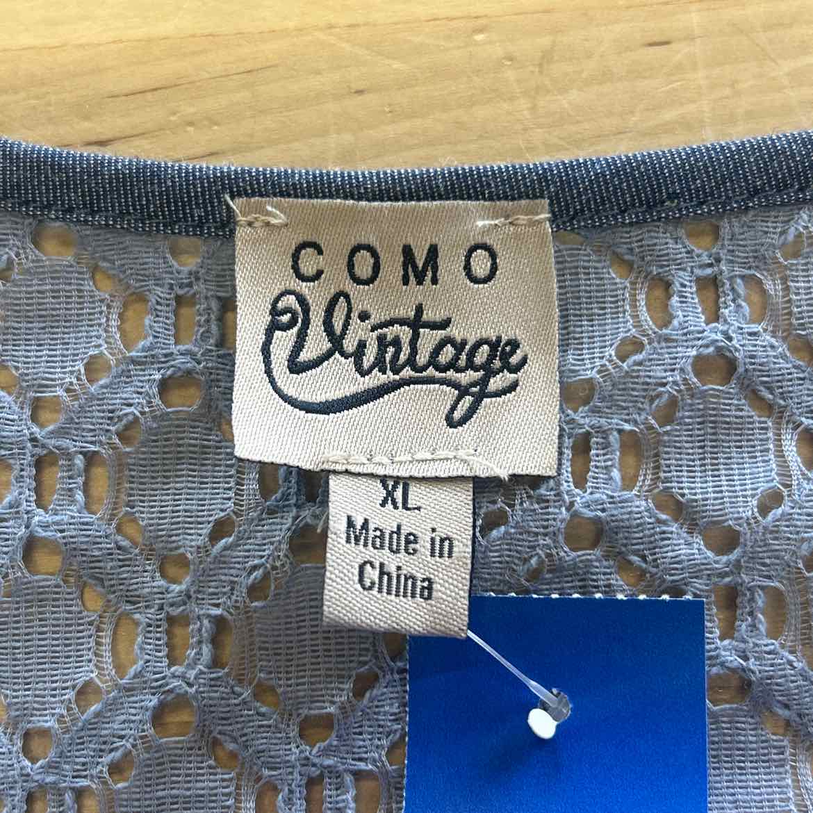 Como Vintage Size XL Blue Preloved Sleeveless