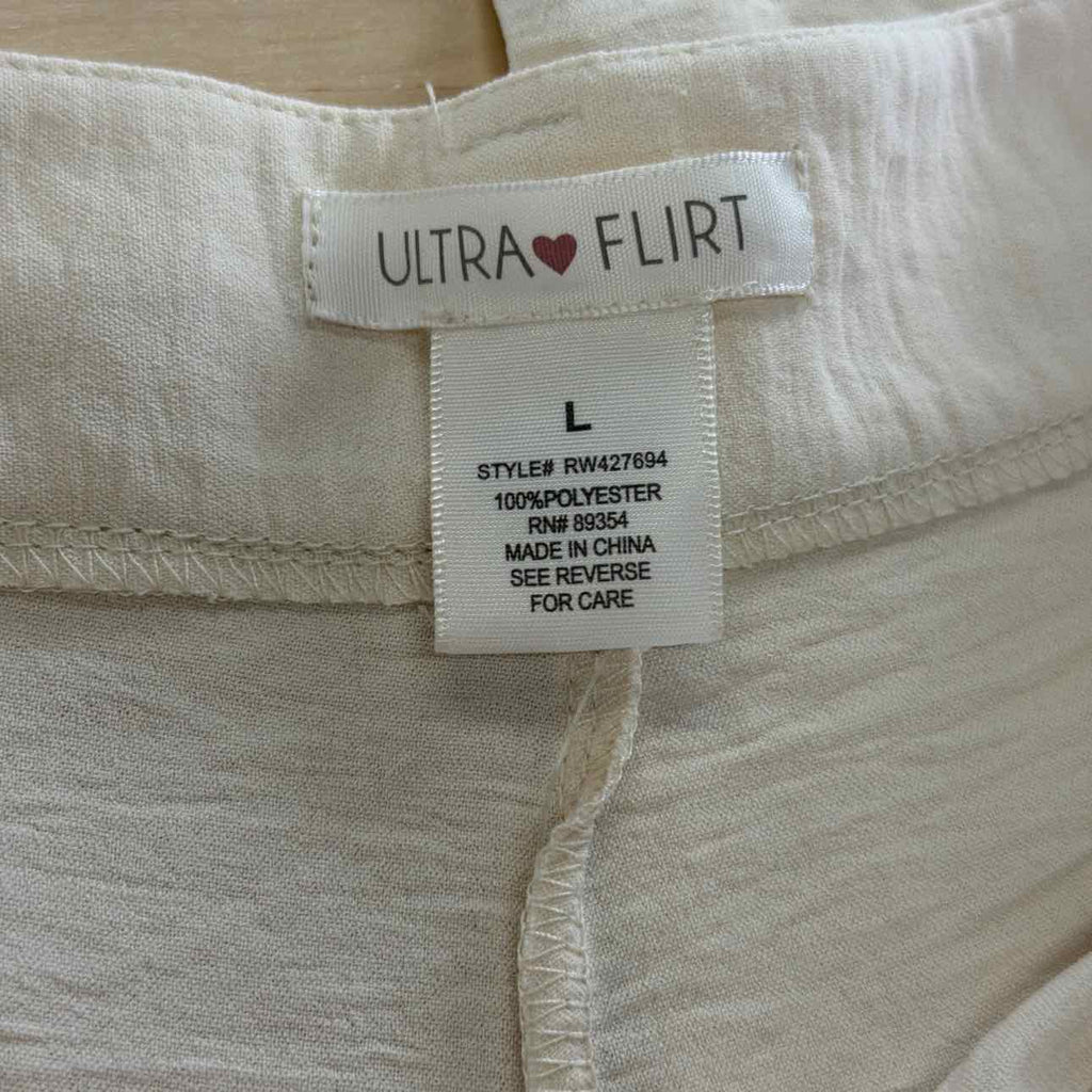 ultra flirt Size L Off White New Pants