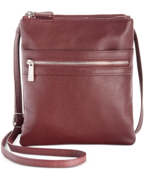 Giani Bernini Triple-Zip Dasher Crossbody WineSilver NO SIZE