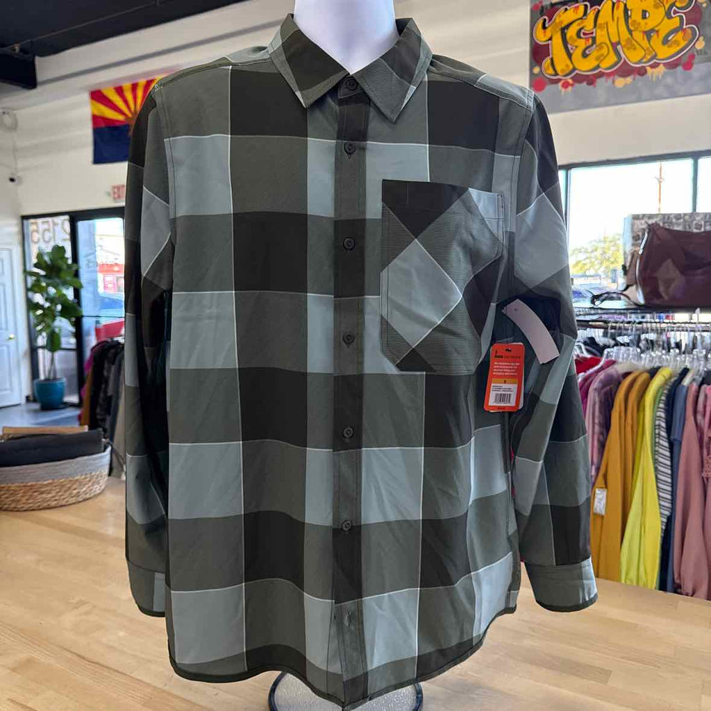 Bass Outdoor Mens Plaid Long Sleeve Button up Shirt