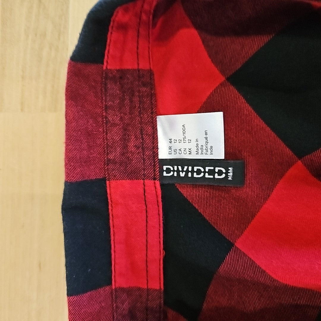 Divided Size 12 Red flannel