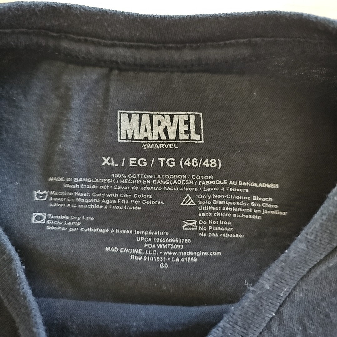 Marvel Size XL Black Preloved MENS T-shirt