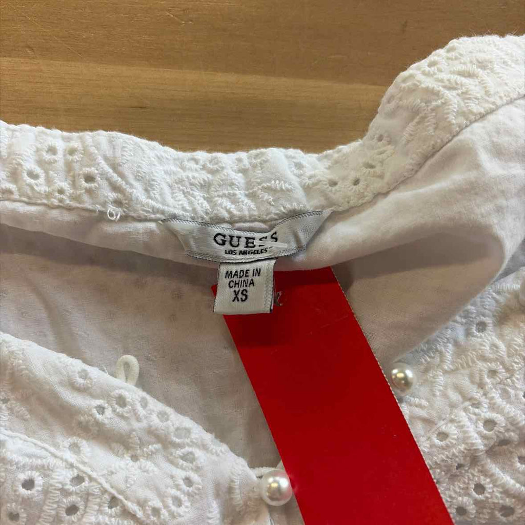 Guess Size XS White Used Blouse SS