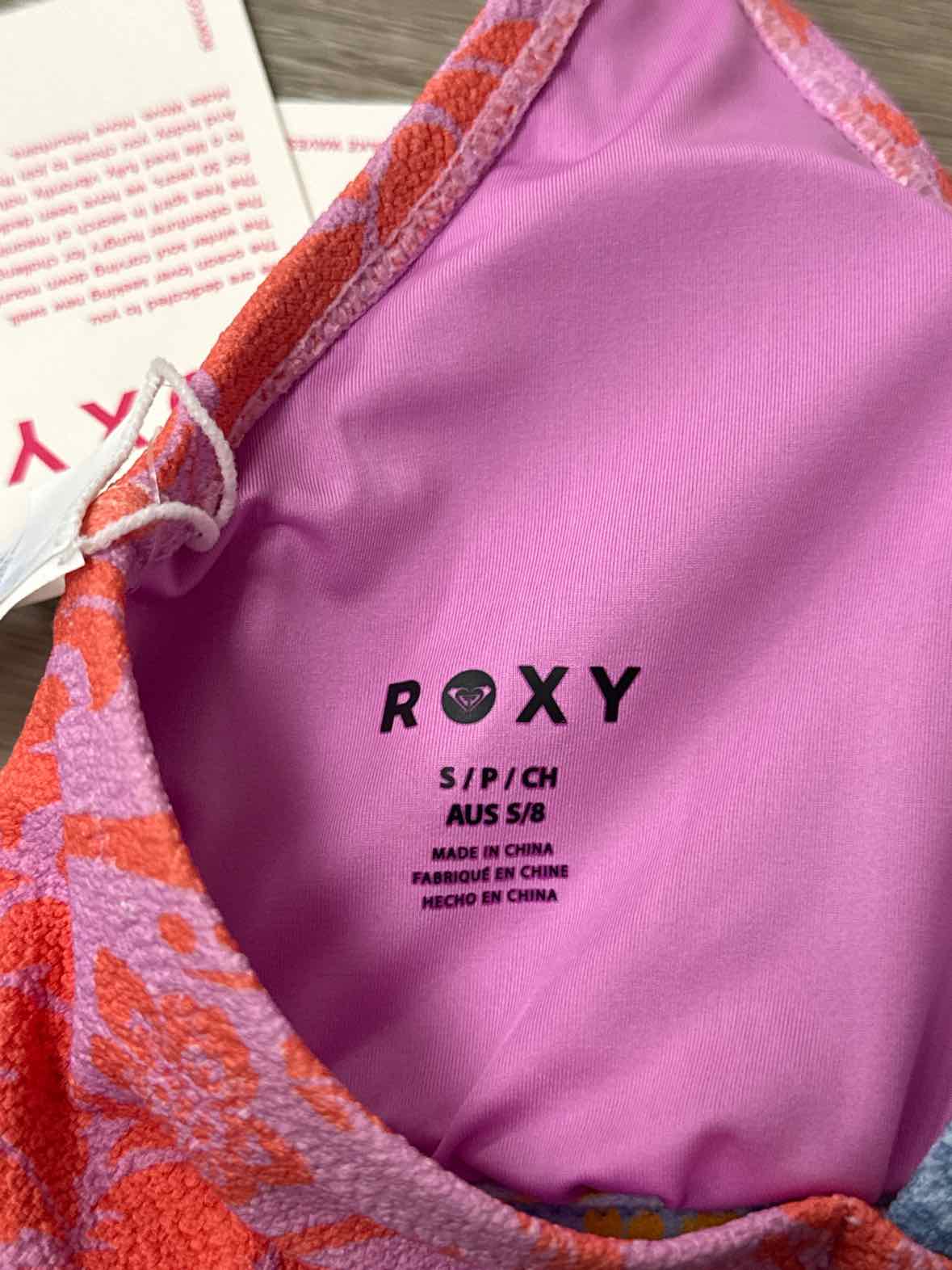 Roxy Size S Tapestry Patchwork Convertible Bralette