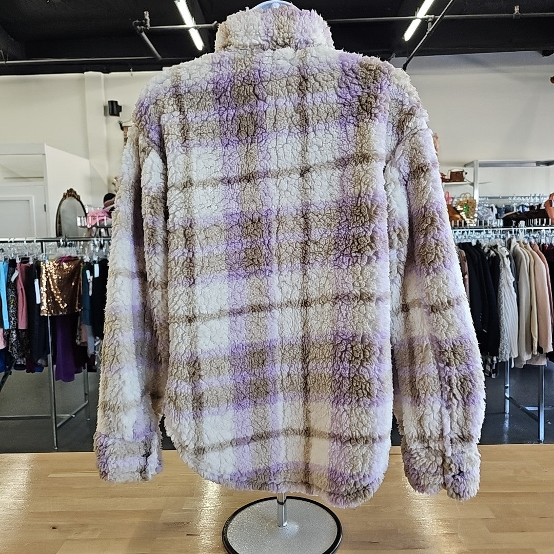 Fame Size XL Purple & Beige Coat