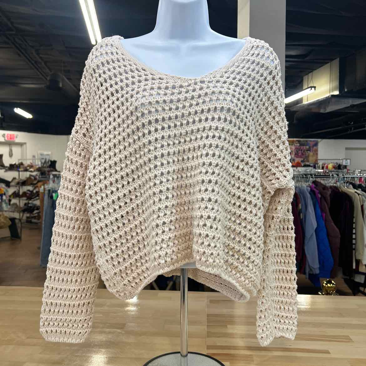 Jessica Simpson Size S Tan Knit Preloved Sweater