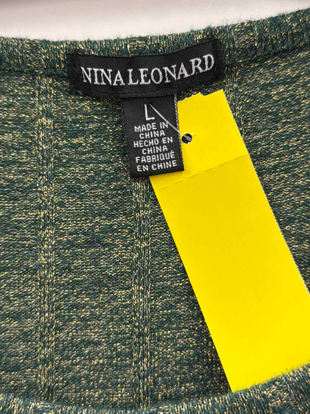 Nina Leonard Size L Green Dress