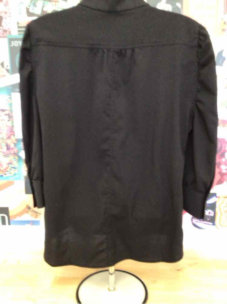 White House Black Market Size 10 Black Preloved Blouse LS