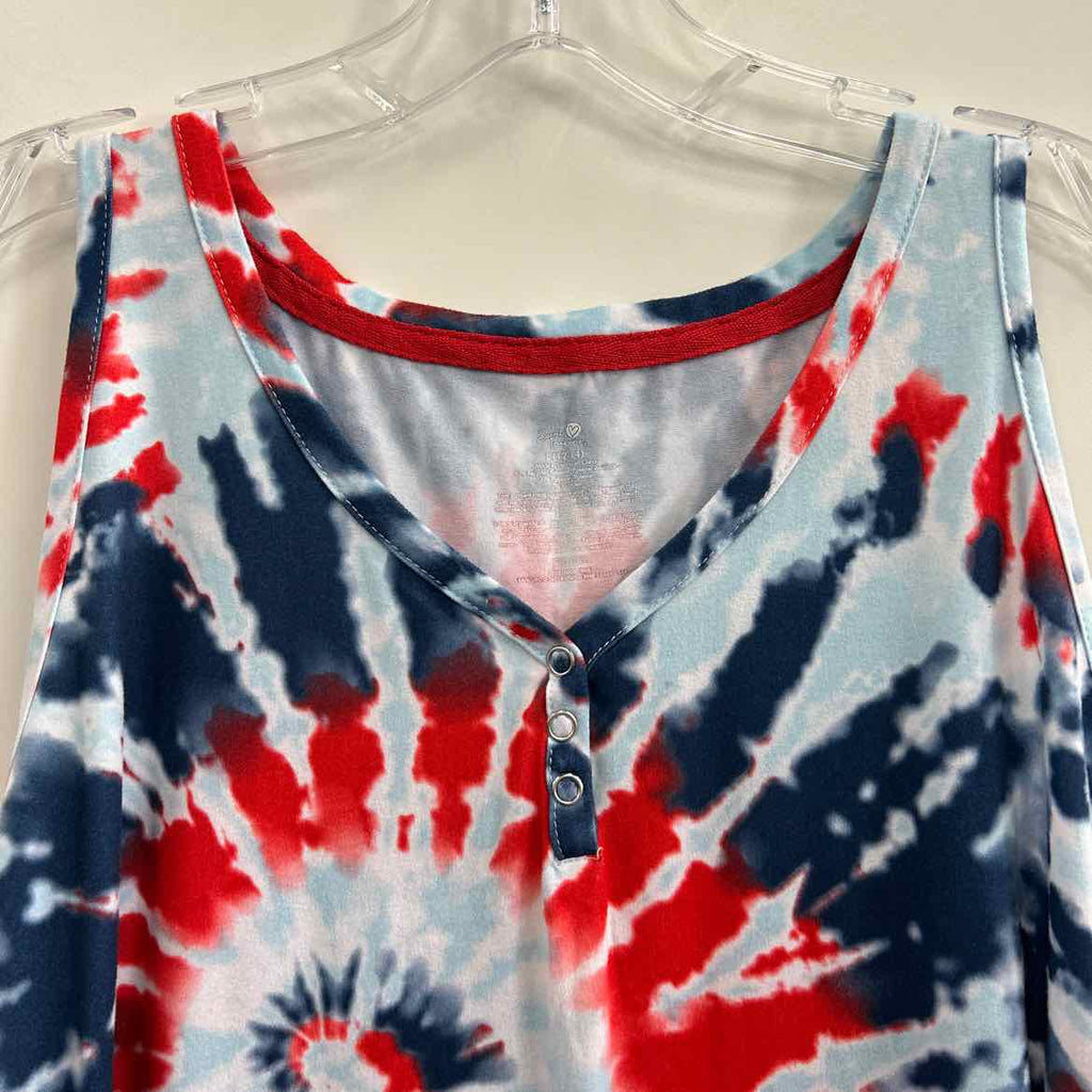 secret treasures Size L Blue & Aqua Print Preloved Dress