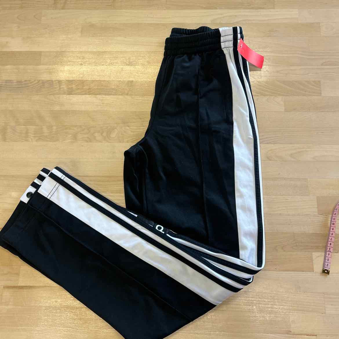 Adidas Size XS Black Preloved Tear Away Basketball Athletic Pants