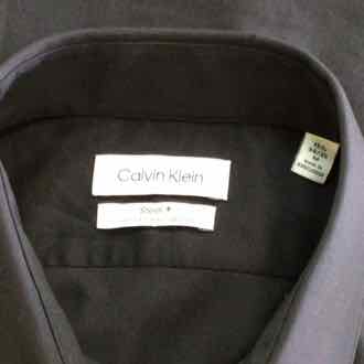 Calvin Klein Men S Slim Fit Non Iron Performance Herringbone Point Collar Dress