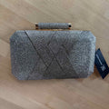 INC Silver & Gold Lindsayy Lurex Clutch