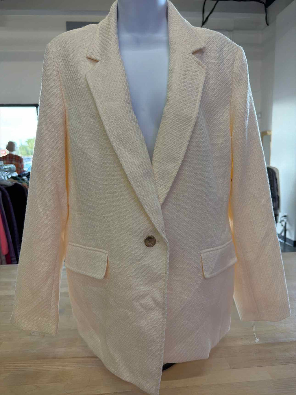 Bar III Size XL White Blazer