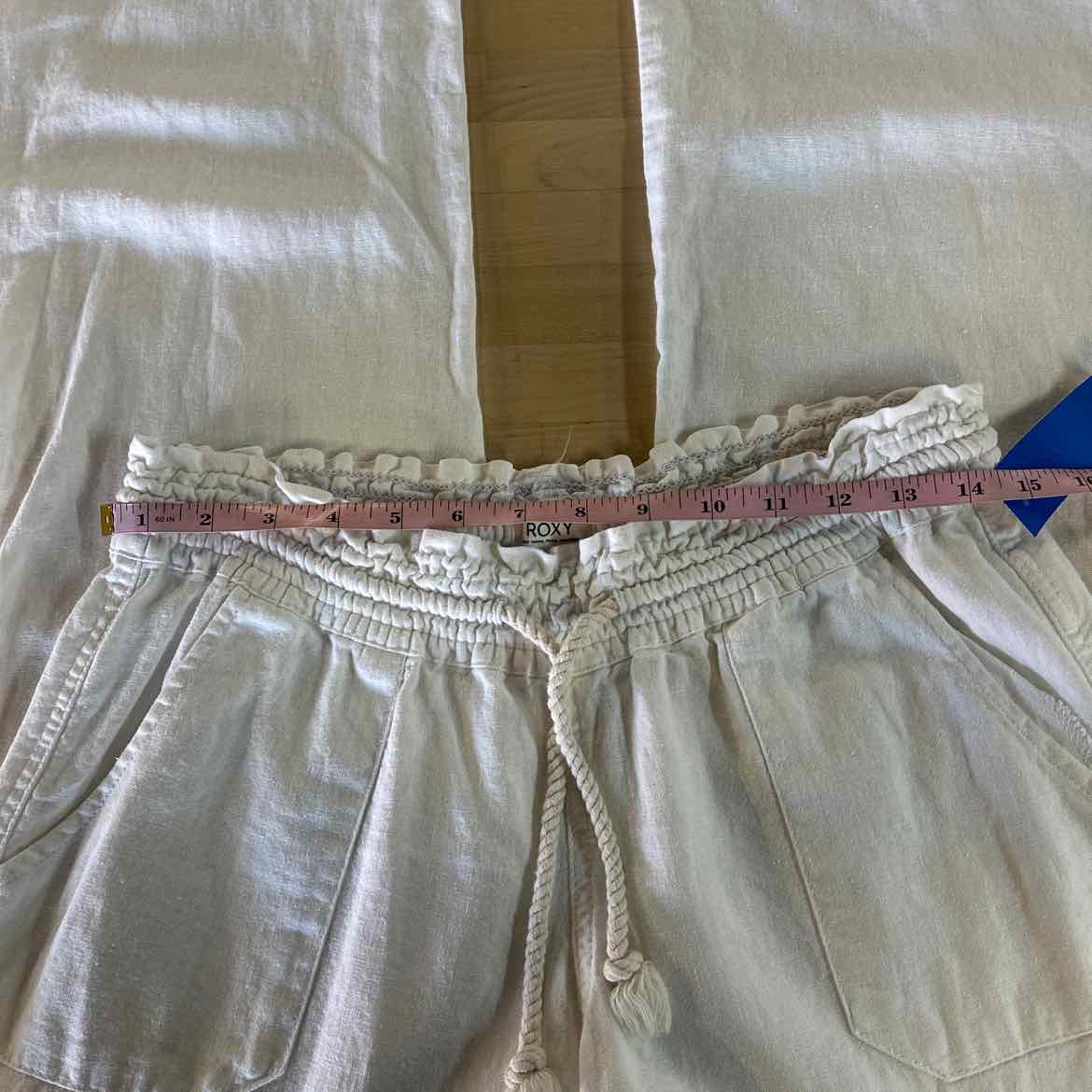 Roxy Size M White Linen Preloved Pants