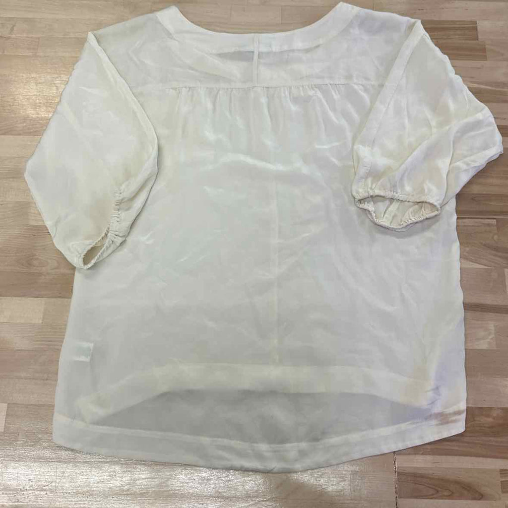 Sanctuary Size L Cream silk Blouse