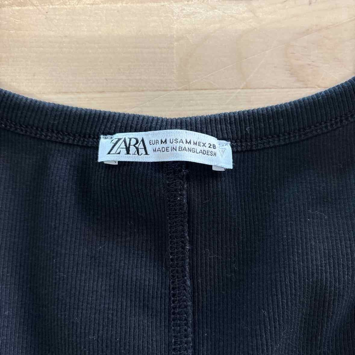 zara Size M Black Preloved Tank