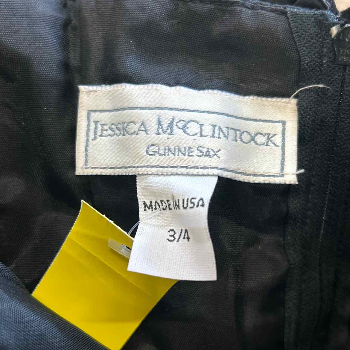 Jessica McClintock Size 3/4 Black Dress