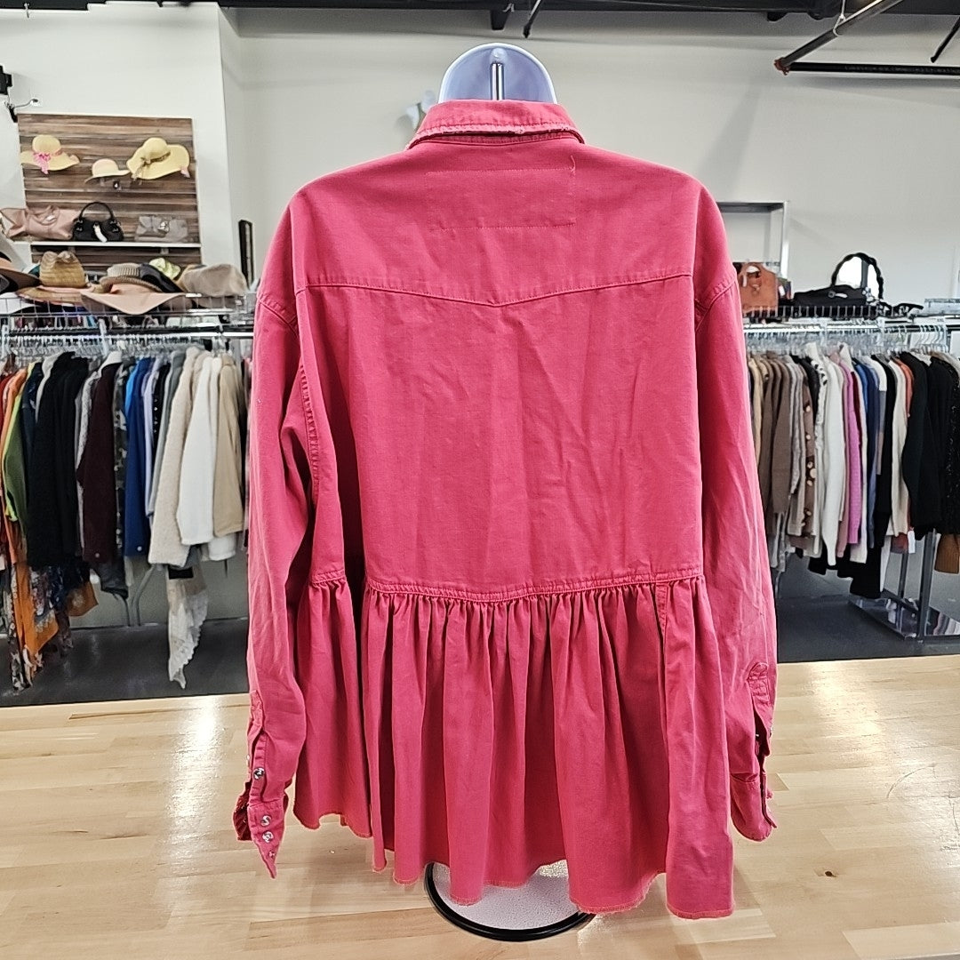 we the free Size S Pink Jean Jacket