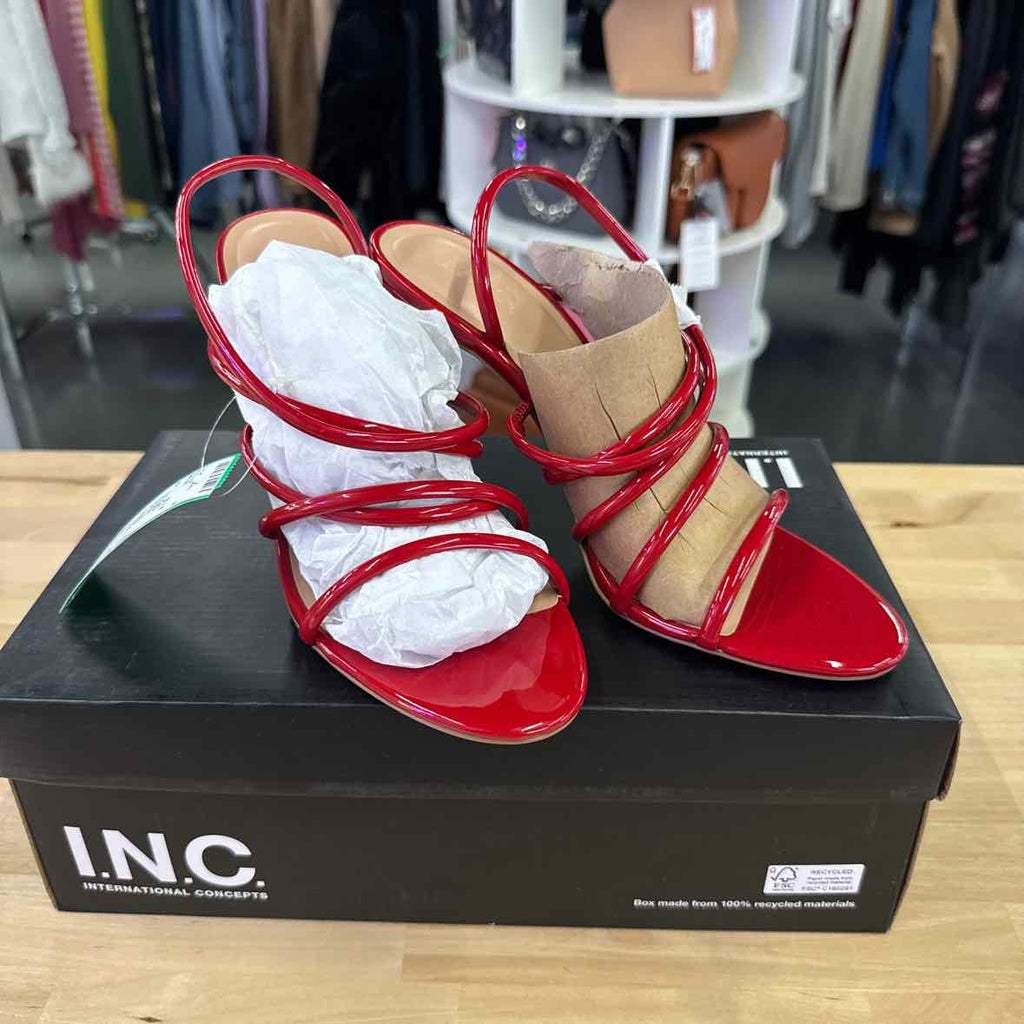 I.n.c. International Concepts Women's Ginny Strappy Stiletto Sandals - Red - 9