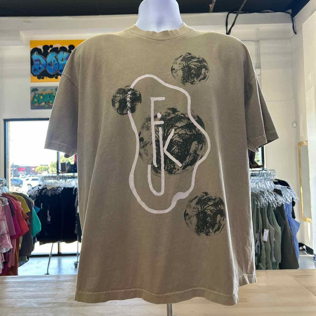 Size XL Tan Preloved MENS T-shirt