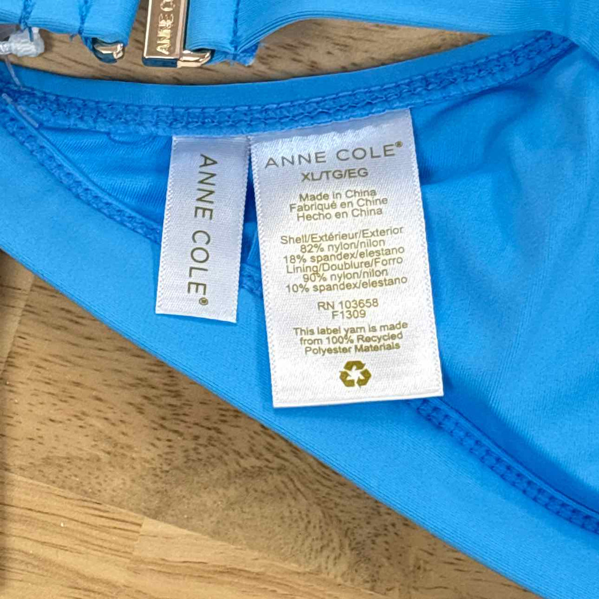Anne Cole Size XL Ring Plunge Tri Top