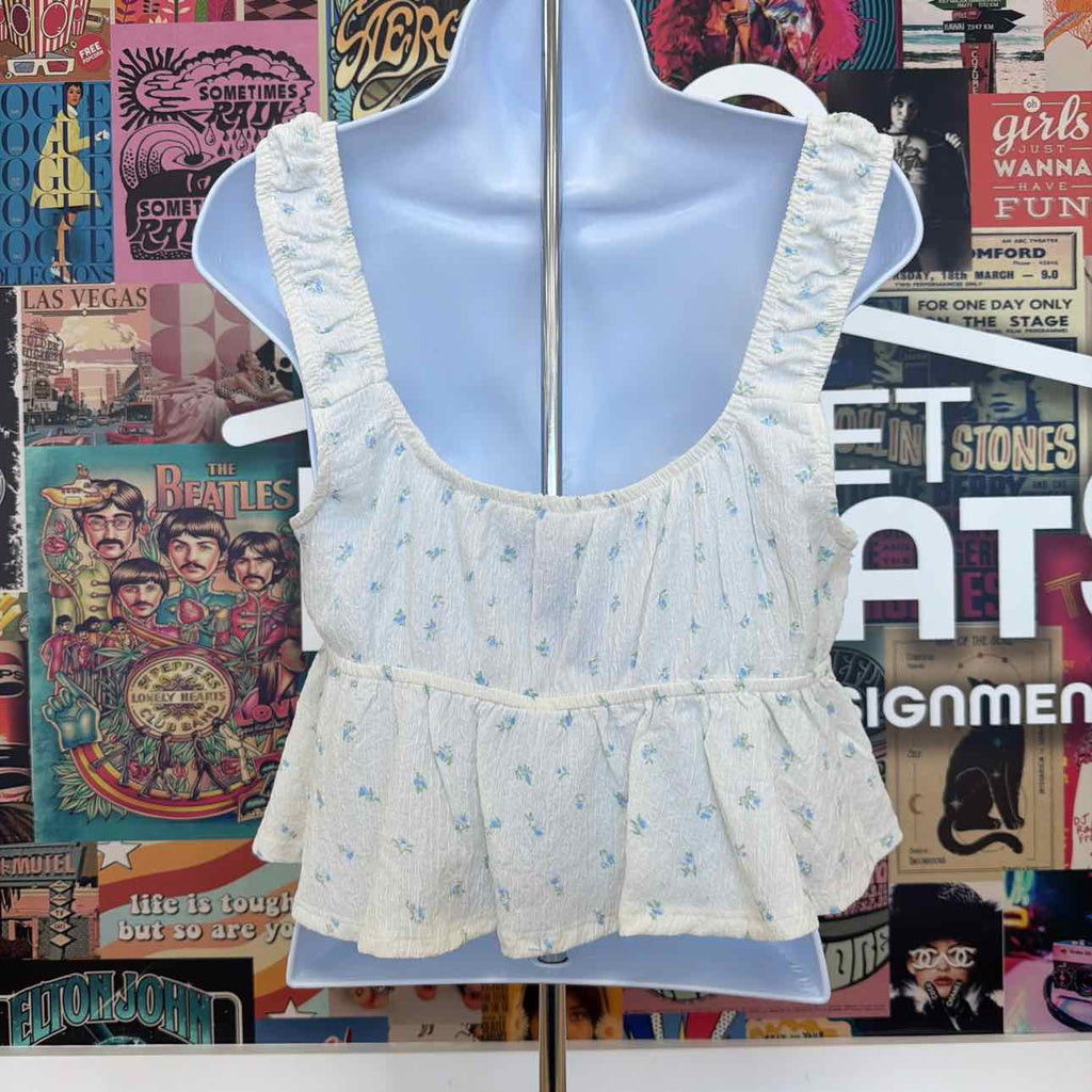 pink rose Size L White Blue New Tank