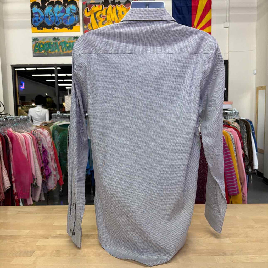 Alfani Mens Athletic Fit Twill Stretch Button Down Dress Shirt