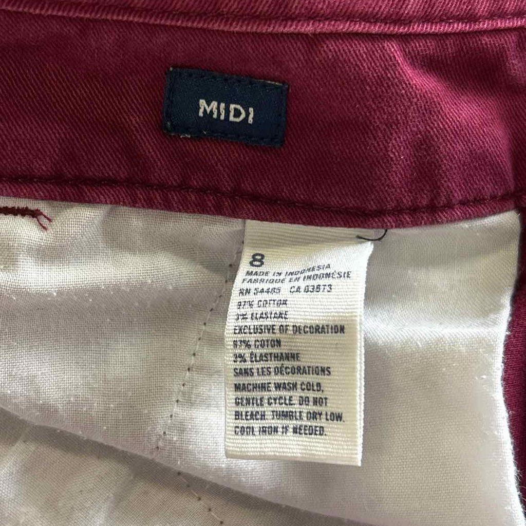 American Eagle Women Size 8 Burgandy Preloved Shorts
