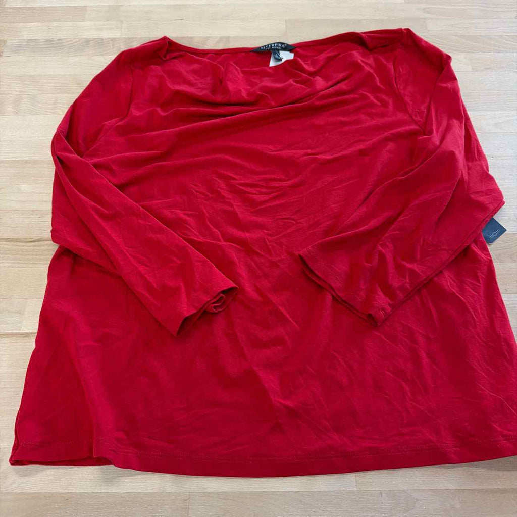 Liverpool Size L Red New Blouse SS