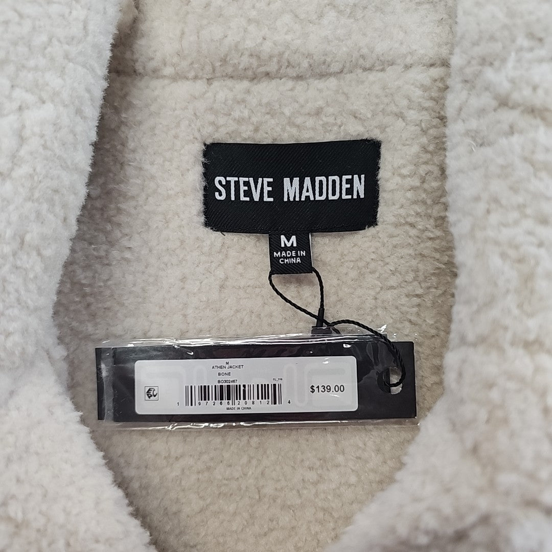 Steve Madden Women's Athen Faux-Shearling Aviator Jacket
