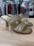 Michael Kors Size 7 Gold Nadia Metallic Braided Mules  NWOT