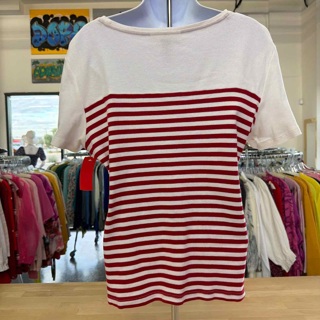 Karen Scott Size PL Red White Preloved T-shirt