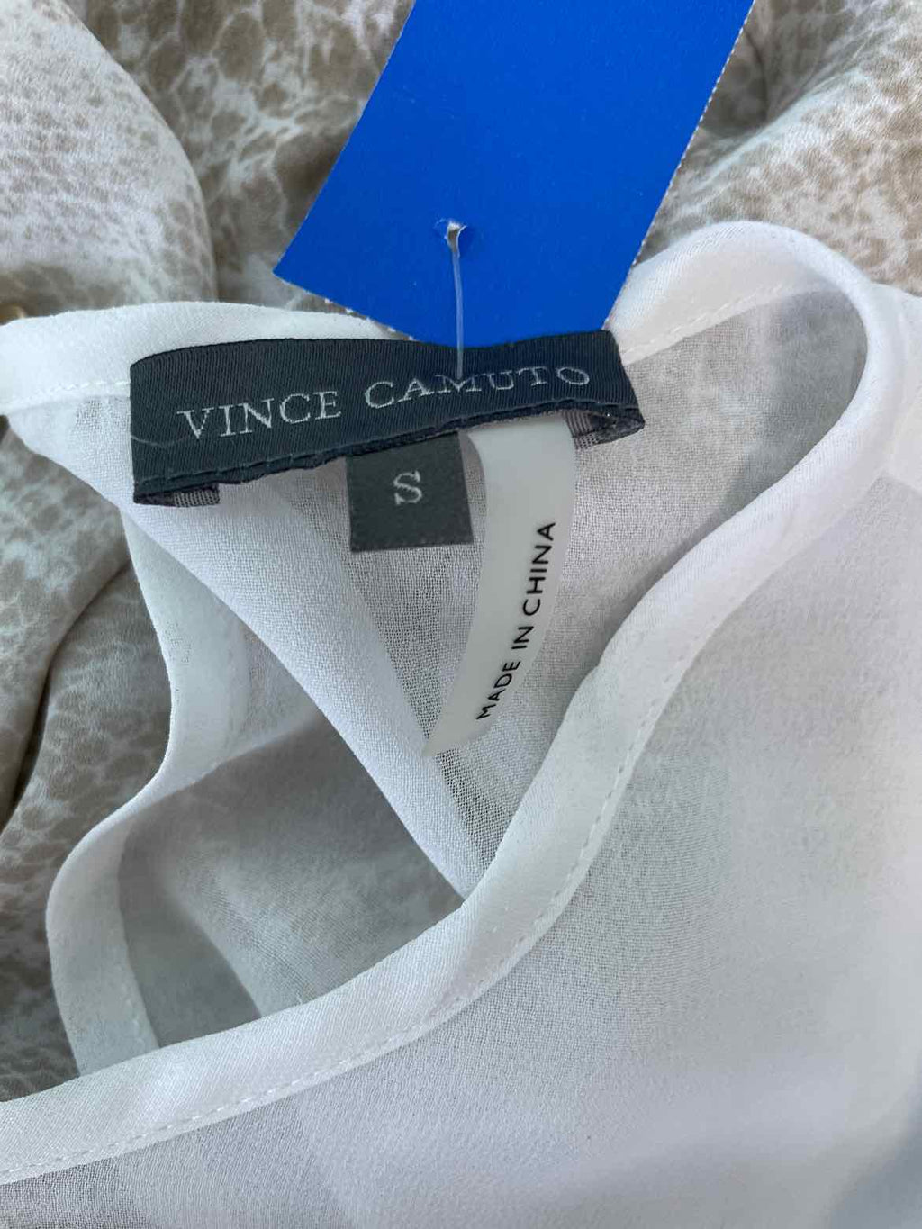 Vince Camuto Size S Beige Sleeveless