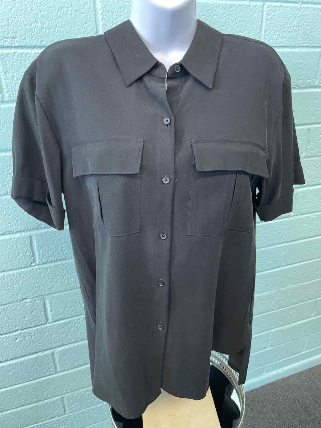 DKNY Size XS Black Blouse