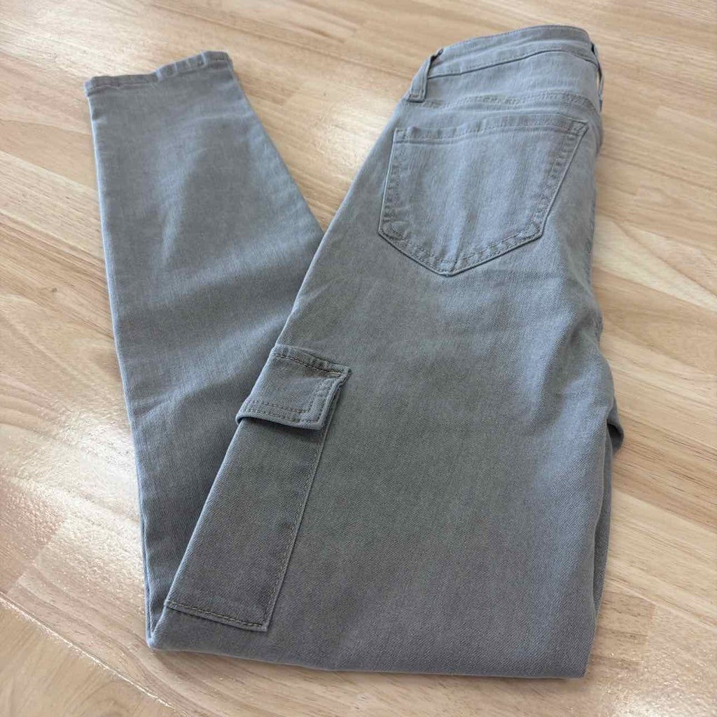 Celebrity pink Size 0 Mid-Rise Cargo Skinny Jeans - Grey