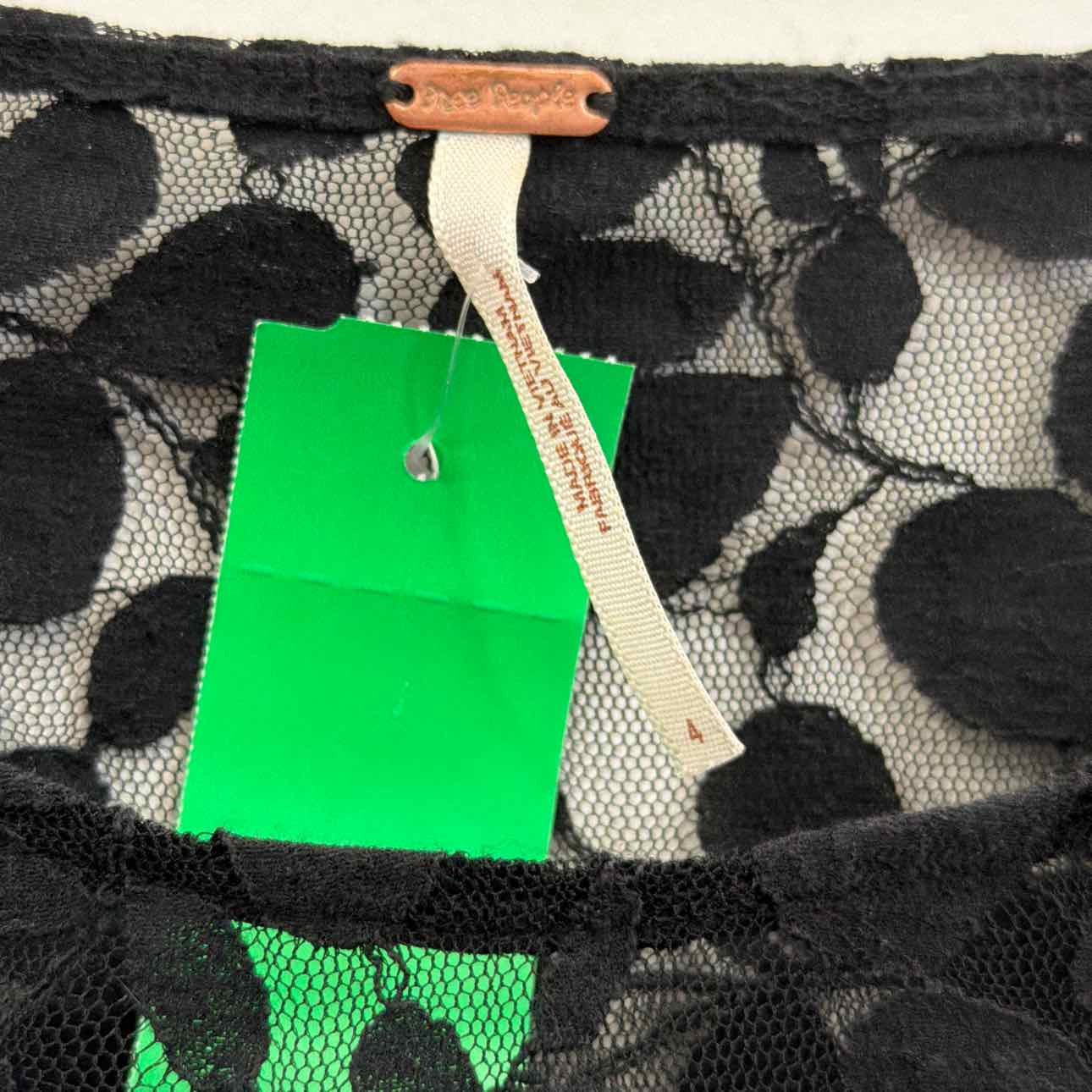 Free People Size 4 Black Lace Preloved Dress