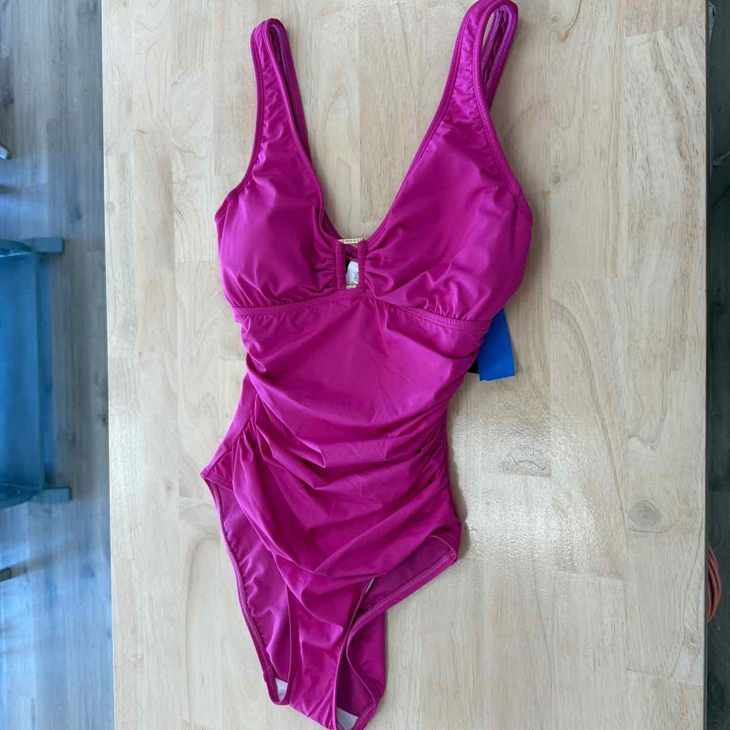 Lauren Ralph Lauren Ring Over the Shoulder Tummy Control One Piece Swimsuit - Fr
