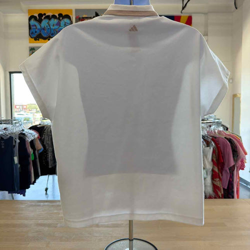 Adidas Size 2XL White Preloved MENS Polo