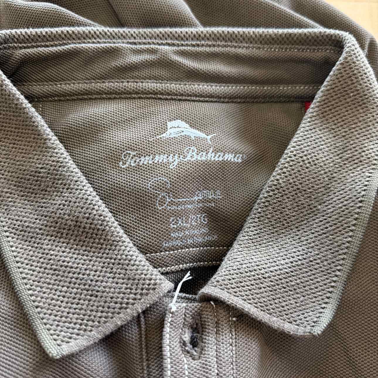 Tommy Bahama Size 2XL Brown Preloved MENS Polo