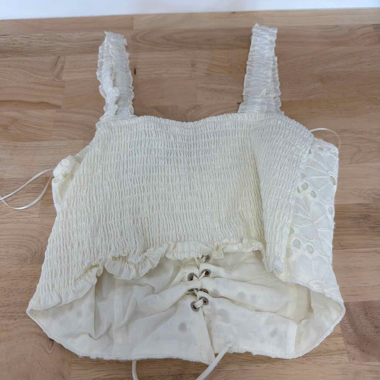 Self E Size L Lace-up Eyelet Sleeveless Corset