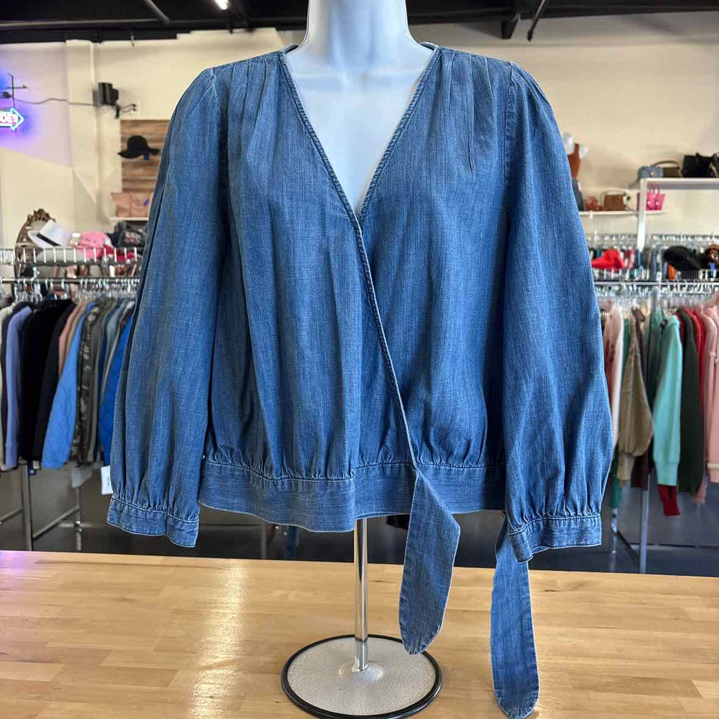 Madewell Size L Blue Blouse