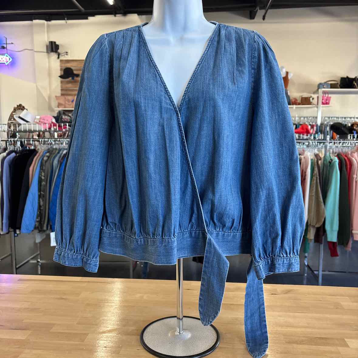 Madewell Size L Blue Blouse