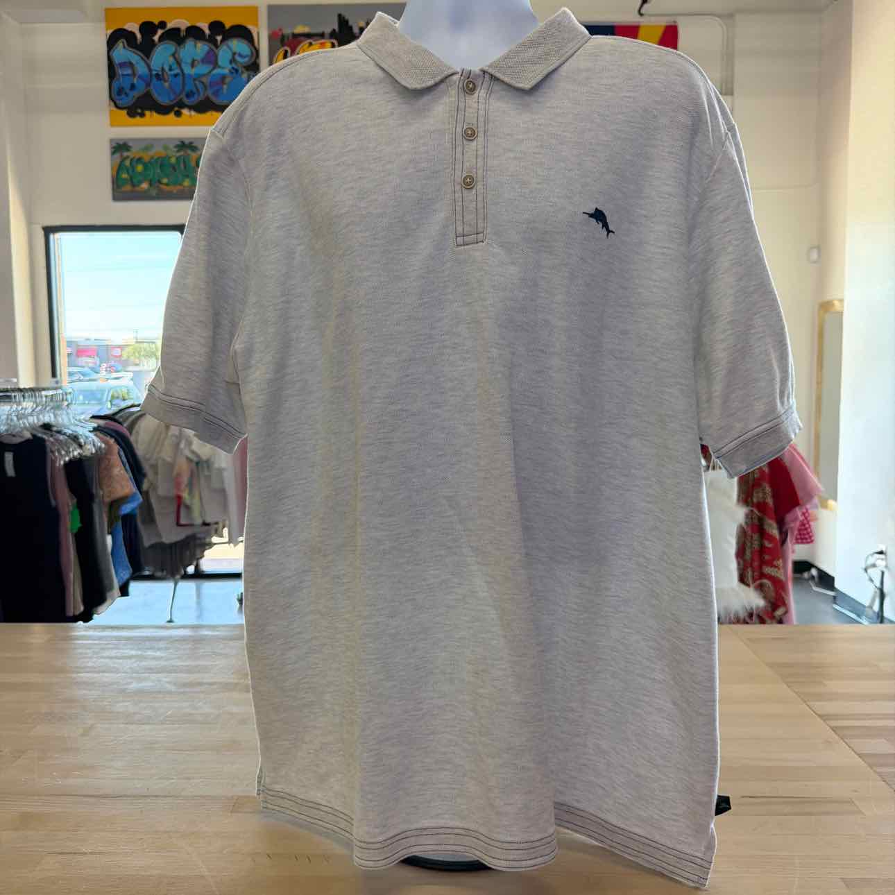 Tommy Bahama Size XXL Gray Preloved MENS Polo