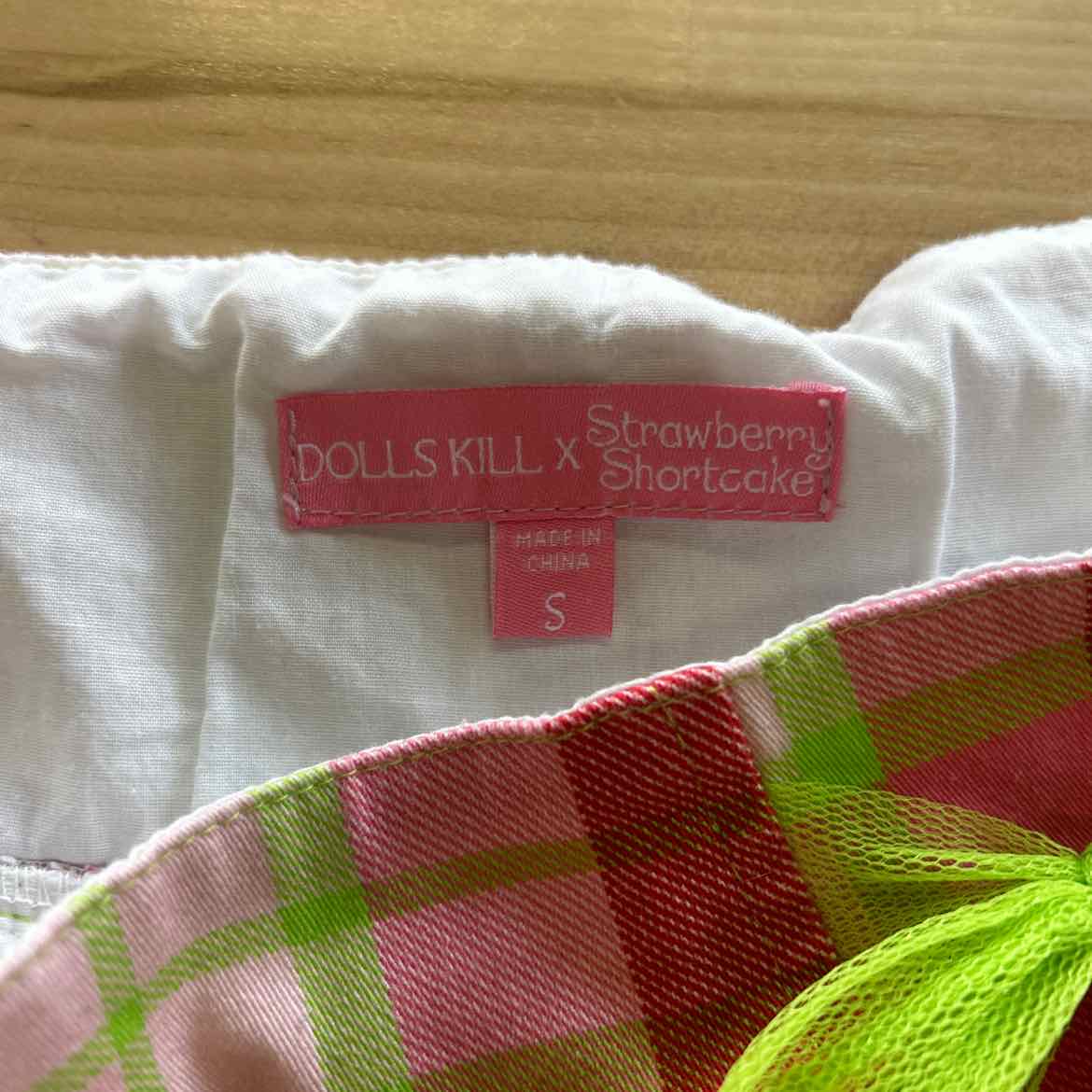 Dolls Kill Size S Pink & Green Skirt