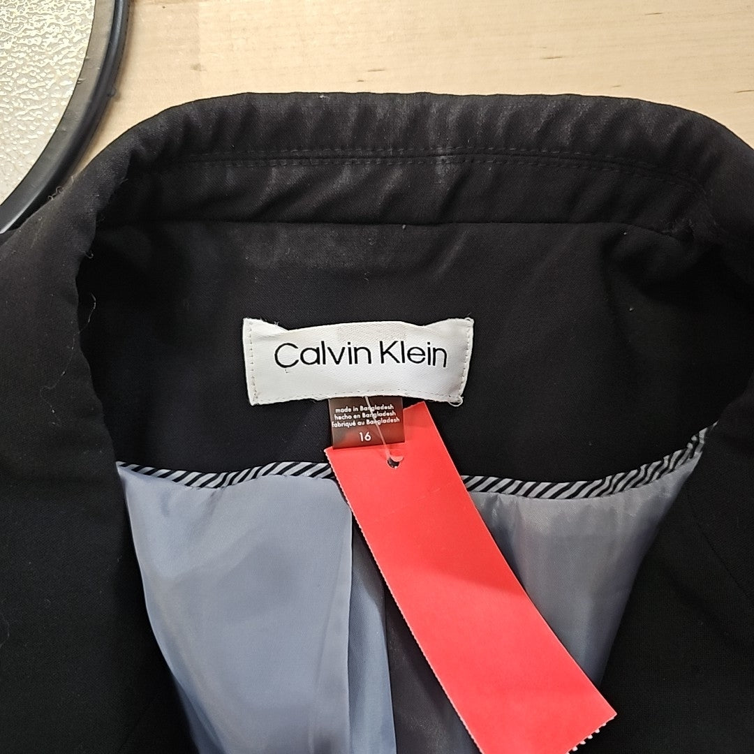 Calvin Klein Two-Button Blazer - Black