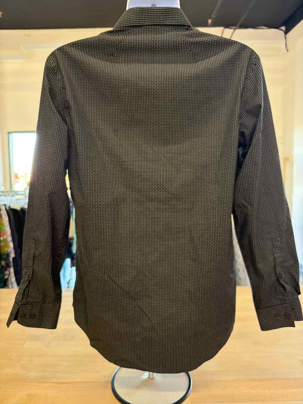 Kenneth Cole Size 15 32/33 Black MENS Button Down Shirt