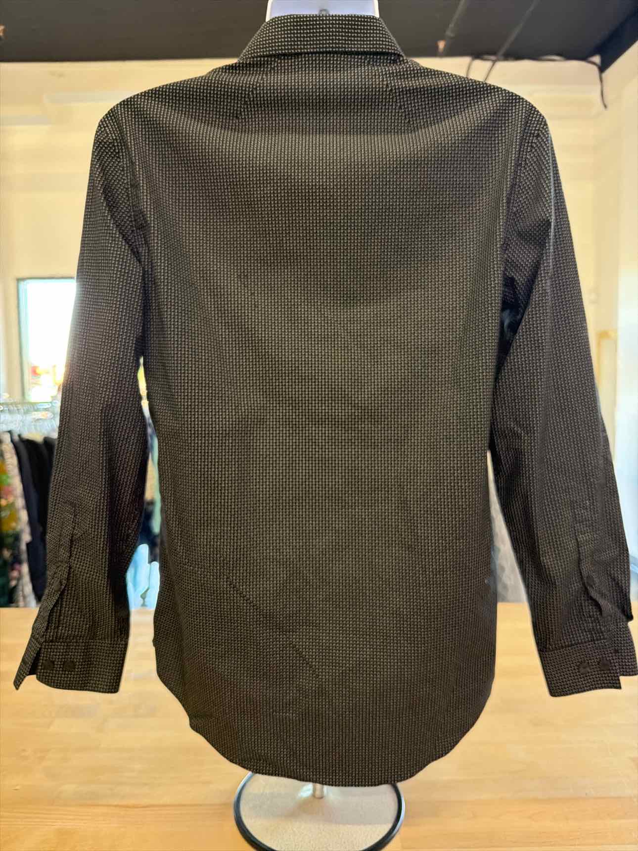 Kenneth Cole Size 15 32/33 Black MENS Button Down Shirt