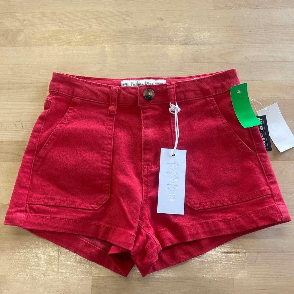Indigo Rein Juniors' High-Rise Utility-Pocket Shorts - Candy Apple Red - 3