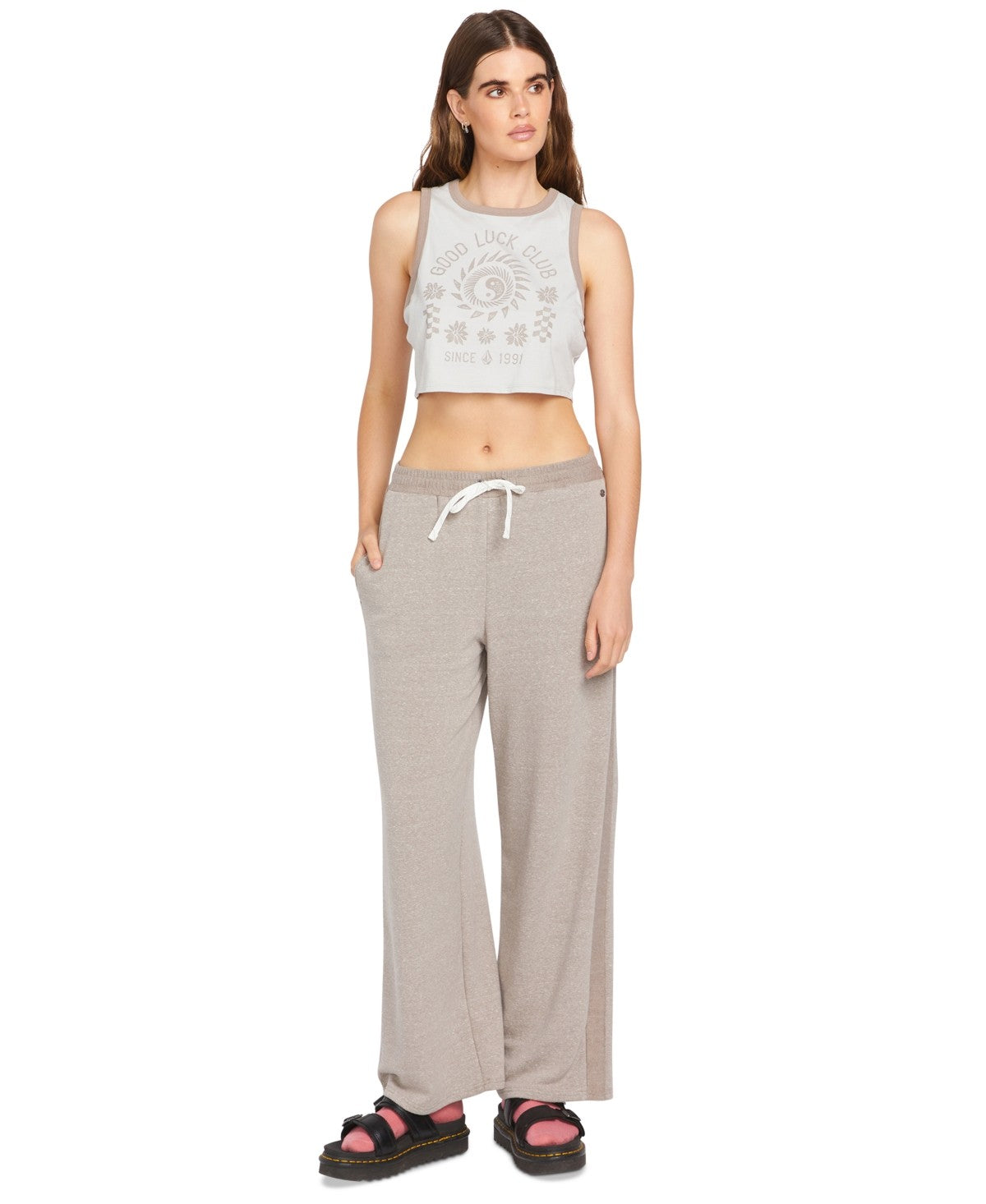 Volcom Juniors' Lil Frenchie Pull-on Drawstring Sweatpants