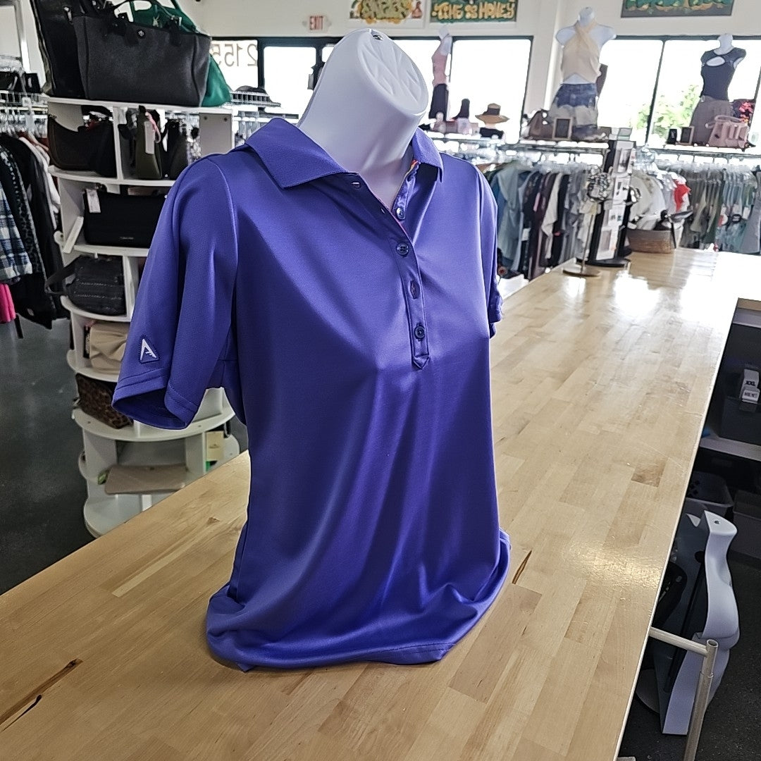 Antigua Size M Purple Preloved Polo